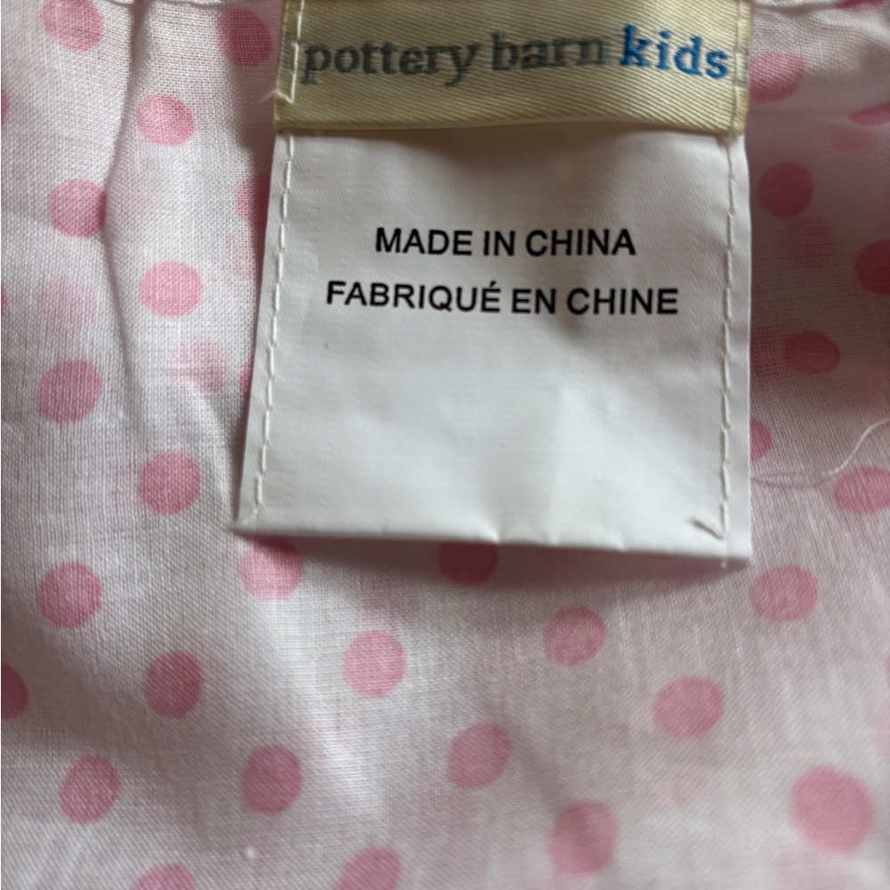 Pottery Barn Kids Pink Dot Sheer Curtain Panels 44x84 - 2 panels - Picture 3 of 4